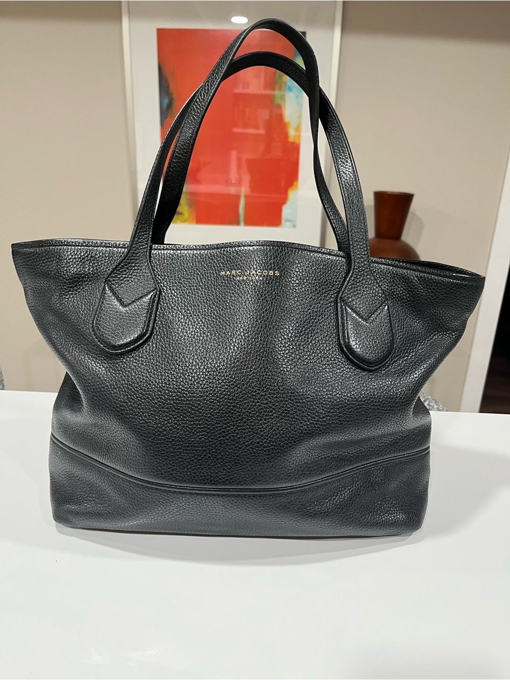 Marc Jacobs Black Pebbled Leather Everyday Tote